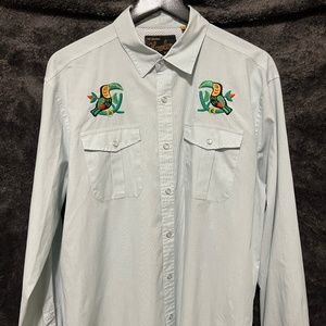 Howler Brothers Light Blue Casual Button Down Shirt